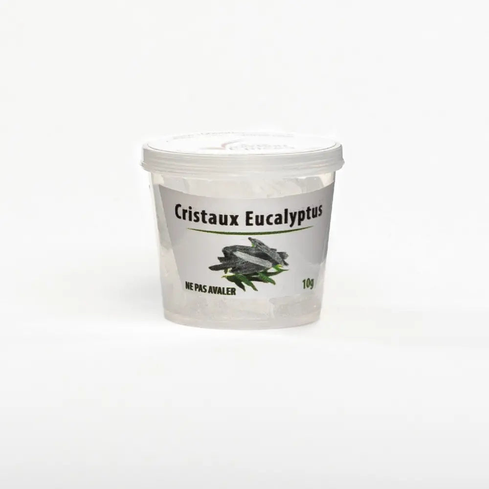 Pure Moroccan eucalyptus crystals — menthol crystals for steam inhalation and natural wellness, packed in Marrakech