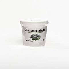 Pure Moroccan eucalyptus crystals — menthol crystals for steam inhalation and natural wellness, packed in Marrakech